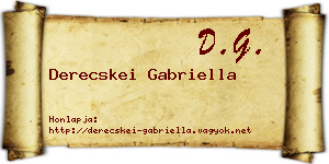 Derecskei Gabriella névjegykártya