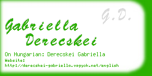 gabriella derecskei business card